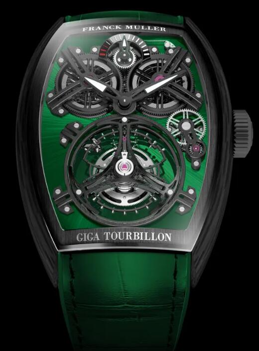 Franck Muller Curvex CX Giga Tourbillon Replica Watch Cheap Price CX 38L T G PR SQT Carbon Green Dial